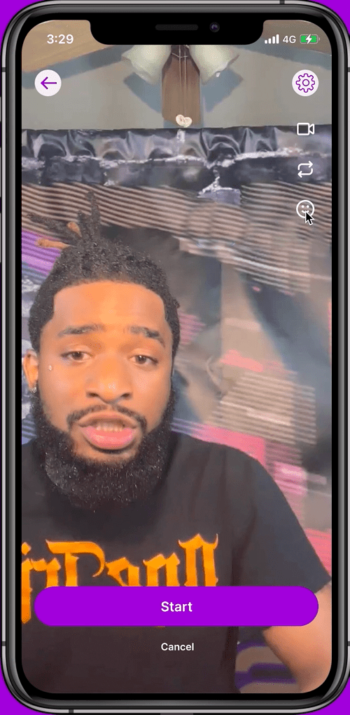 Animated viewer journey for watching and interacting with a live stream
