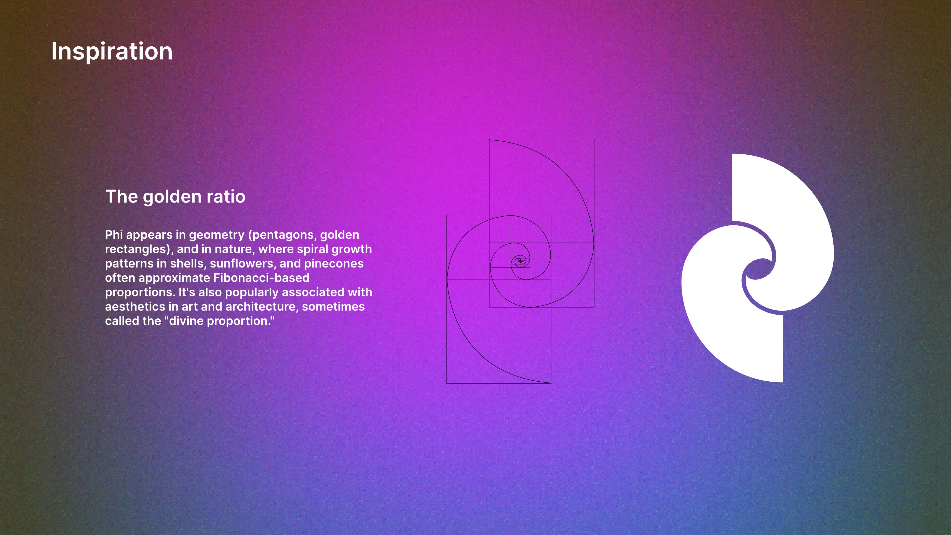 Agent Phi logo construction based on the golden ratio